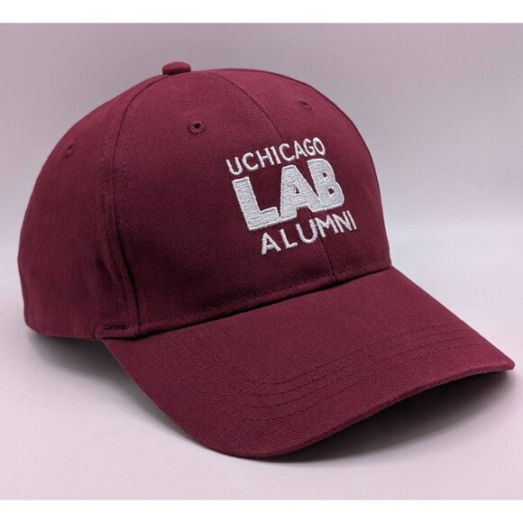 University of Chicago UCHICAGO LAB Alumni Hat Cap Adjustable Strap Back Maroon - Picture 1 of 5